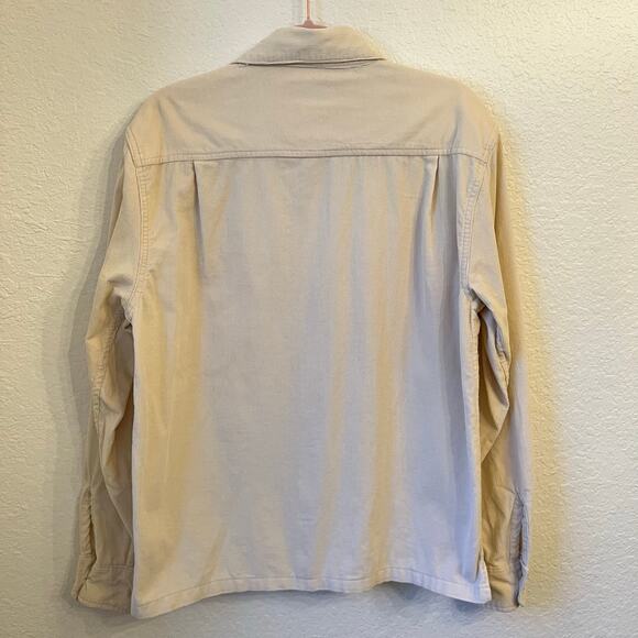 Onia Men's Corduroy Convertible Shirt Medium Swan Cream Button Up Casual - Picture 7 of 10